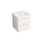 Fürdőszobai PVC szekrény AKADIA‑50 (6038‑50W) + porcelán mosdó 5953W‑51CM