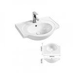 ICC 6042 porcelán mosdó – bútorra szerelhető mosdókagyló (60,5 cm) - Image 2