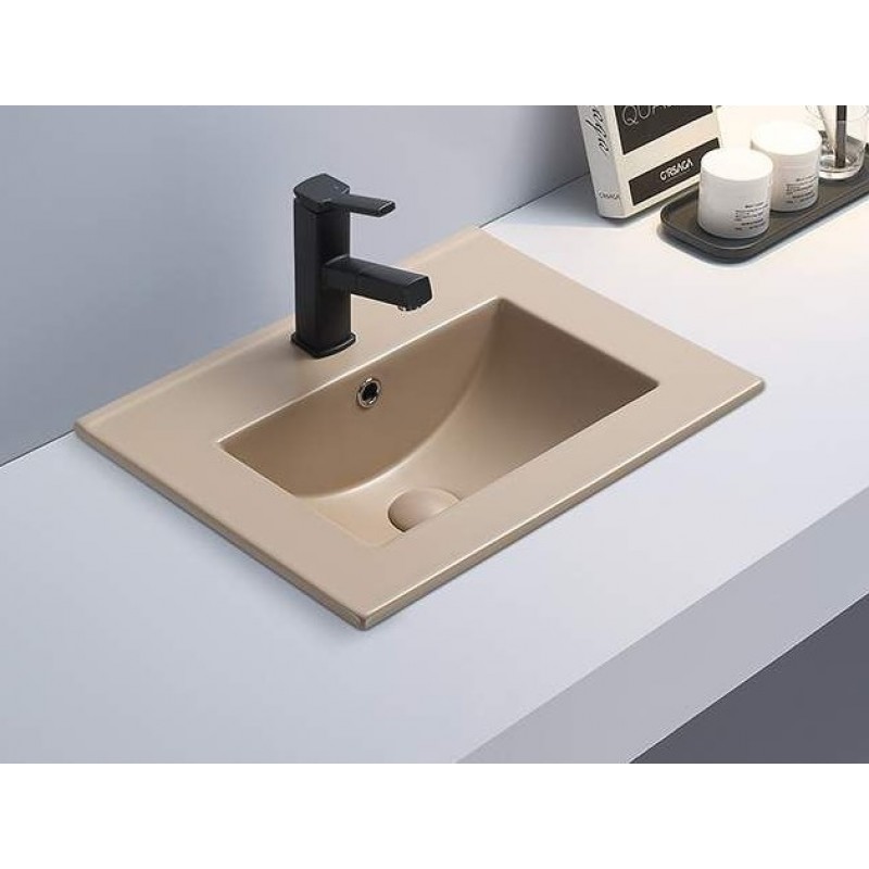 6066-8066BEIGE-800x800w Porcelán mosdókagyló – ICC 6066BG - Image 1