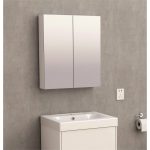 Fürdőszobai tükrös szekrény ICP 6049-2/6070 WHITE – 60 cm