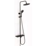 Zuhanyrendszer ICT 6106 KRISTI BLACK – állítható, fekete esőztető zuhanyszett csaptelep nélkül