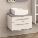 Falra szerelhető, kétfiókos fürdőszobai szekrény – ICP 6144-1, PS047 színben