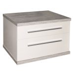 Falra szerelhető, kétfiókos fürdőszobai szekrény – ICP 6144-1, PS047 színben - Image 3