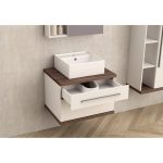 Modern, kétfiókos fürdőszobai szekrény – ICP 6144-2, falra szerelhető kivitel - Image 4