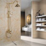 ICT 6181G – állítható aranyszínű esőztető zuhanyrendszer kifolyós csapteleppel - Image 2