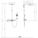 ICT 6209B prémium termosztátos zuhanyrendszer – Rozsdamentes acél test, réz csaptelep - Image 8