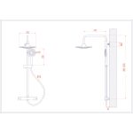 ICT 6221 Solange termosztatikus zuhanyszett – matt fekete - Image 2