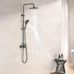 ICT 6237GG Zuhanyrendszer – Gun Grey kivitelben, esőztető fejjel és kézizuhannyal - Image 2