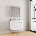 Tükrös fürdőszobaszekrény ICMC 8245 UP – 80 × 70 cm, Soft-close ajtókkal - Image 4