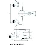 KRISTI ICF 6258290C egykaros kád- és zuhanycsaptelep zuhanyszettel – krómozott - Image 2