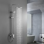 ICT 6328BS zuhanyrendszer – Szálcsiszolt acél esőztető szett csapteleppel - Image 2