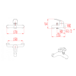 KAPRI ICF 6342041 egykaros kád- és zuhanycsaptelep szett – krómozott kivitelben, kézizuhannyal - Image 2