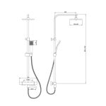 ICT 6401B termosztatikus zuhanyszett – fekete króm kivitelben - Image 3