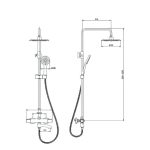 ICT 6402 termosztatikus zuhanyszett – krómozott kivitel - Image 3