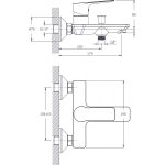 HANA ICF 6456153W/БЕЗ А-РИ egykaros kád- és zuhanycsaptelep – krómozott kivitel, SEDAL kerámia betéttel, tartozékok nélkül - Image 2