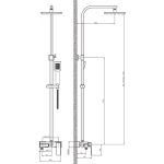ICT 6891W MATT WHITE – Matt fehér állítható esőztető zuhanyrendszer csapteleppel - Image 3