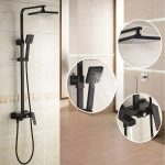 ICT 6891B MATT BLACK – Matt fekete állítható esőztető zuhanyrendszer csapteleppel