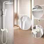 ICT 6891W MATT WHITE – Matt fehér állítható esőztető zuhanyrendszer csapteleppel