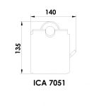ICA 7051 Krómozott WC-papír tartó – ARGO fürdőszobai kiegészítő - Image 2