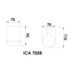 ICA 7058 Krómozott fogkefetartó pohárral – ARGO fürdőszobai kiegészítő - Image 2