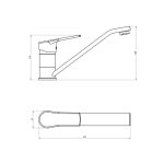 ALFI ICF 7131123-15 egykaros mosdócsaptelep – krómozott, sárgaréz testtel - Image 3