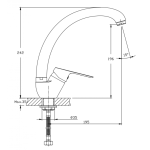 LINNI ICF 7149152 7315 álló egykaros konyhai csaptelep – króm - Image 2
