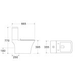 WC Set ICC 7837S UF RIMLESS – Két részes perem nélküli WC szett - Image 2