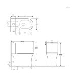 TWO PIECE TOILET 7937S BIDET NEW – Két részes WC beépített bidével és rimless öblítéssel - Image 6