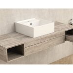 Falra szerelhető rétegelt lemez pultos fürdőszobai szekrény – ICP 8020-3, 80 cm