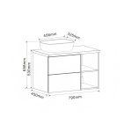 PVC fürdőszobabútor ICP 8046‑53 – 80 cm - Image 5