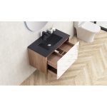 Fürdőszobai szekrény BG 8050 + ICC 8066B matt fekete porcelán mosdóval - Image 3