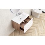 Fürdőszobai szekrény BG 8050 + ICC 8066 fényes fehér porcelán mosdóval - Image 3