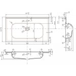 ICC 8050MB – Matt fekete műgyanta mosdó bútorra szerelhető kivitelben - Image 2