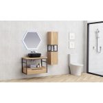 Falra szerelhető fürdőszobabútor ICP 8056‑039 „Komo” – 80 cm - Image 2