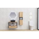 Falra szerelhető fürdőszobabútor ICP 8056‑039 „Komo” – 80 cm - Image 3