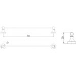 ICA 8322 törölközőtartó – fali, bronz színű, dupla bliszteres csomagolásban - Image 3