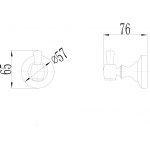 ICA 8353 törölközőtartó akasztó – bronz színű, falra szerelhető - Image 3