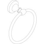 ICA 8360 törölközőgyűrű – bronz színű, falra szerelhető - Image 2