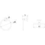 ICA 8360 törölközőgyűrű – bronz színű, falra szerelhető - Image 3