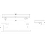 ICA 8391 üvegpolc – bronz színű, matt üveglappal, falra szerelhető - Image 3