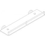 ICA 8391 üvegpolc – bronz színű, matt üveglappal, falra szerelhető - Image 2