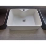Washbasin ICB 864 White Matt – Matt fehér porcelán mosdó pultra