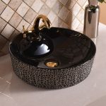 Washbasin ICB 870B – Fekete porcelán mosdókagyló pulttetőre