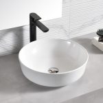 Washbasin ICB 875W – Fényes fehér porcelán mosdókagyló pulttetőre