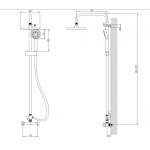 ICT 8889 ROSA – teleszkópos zuhanyrendszer kifolyó nélkül - Image 2