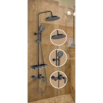 ICT 8890B esőztető zuhanyszett – matt fekete, modern megjelenés - Image 2