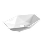 Porcelán mosdókagyló ICC 899 – Fényes fehér, művészi kialakítás - Image 2