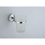 ICA 9058 – Fali pohártartó / fogkefetartó pohárral, krómozott kivitelben