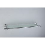 ICA 9091 – Fali üvegpolc krómozott fém tartókkal (60 cm)