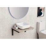 Kompakt PVC fürdőszobai pultlap – ICP 6146-2, PS083 fa hatású színben